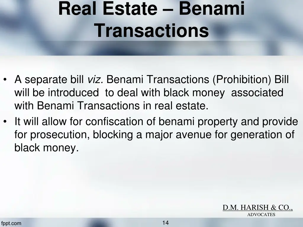 real estate benami transactions