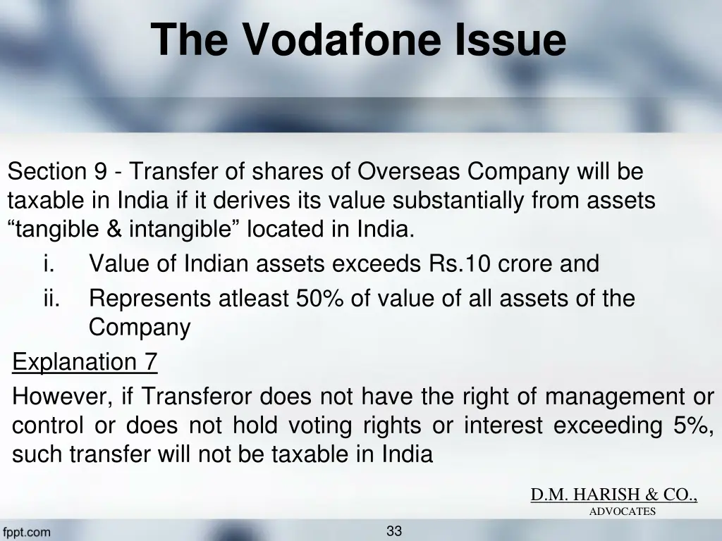 the vodafone issue