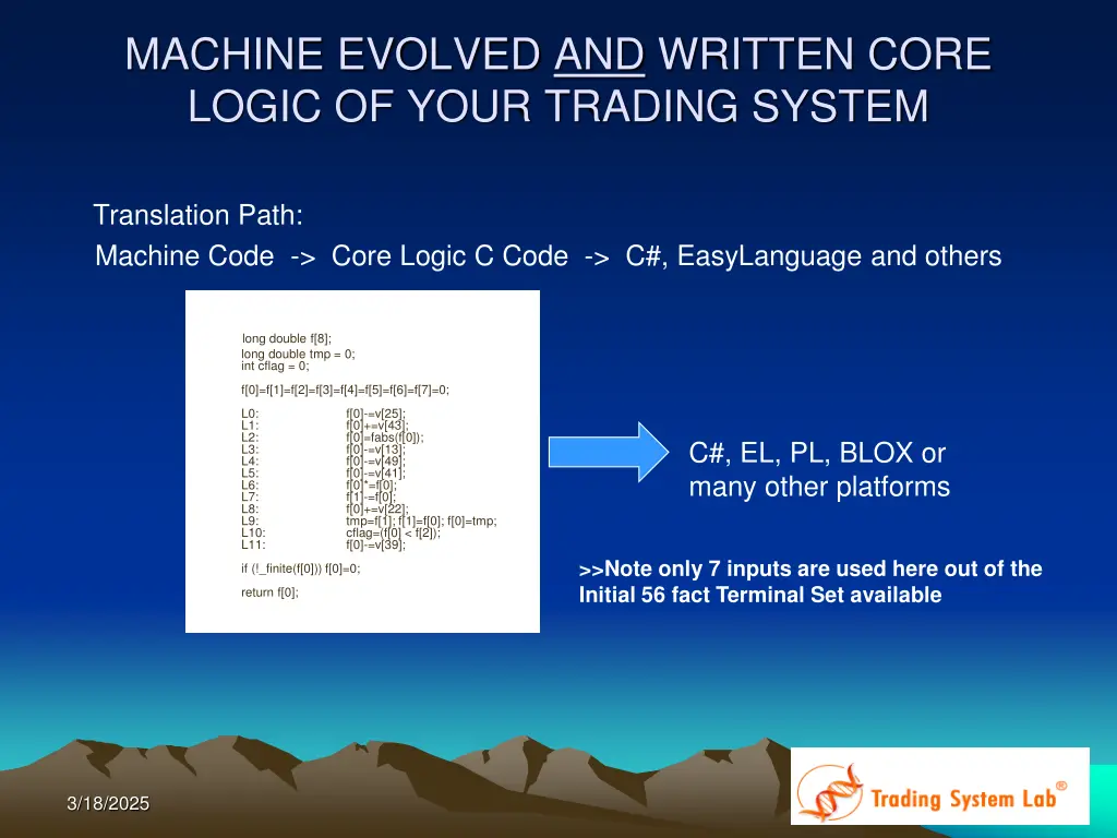 machine evolved and written core logic of your
