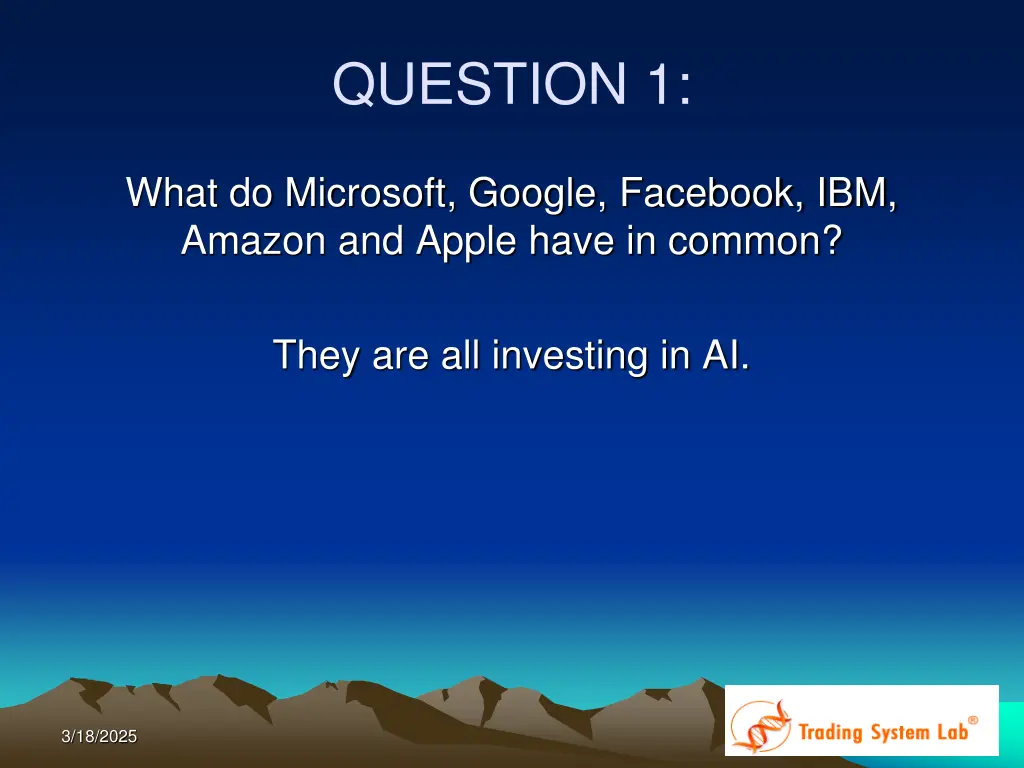question 1 1