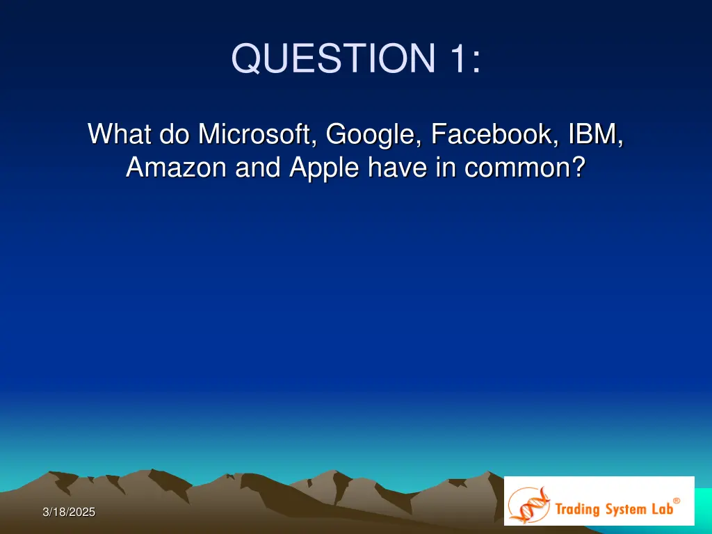 question 1