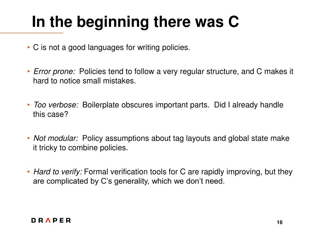 in the beginning there was c