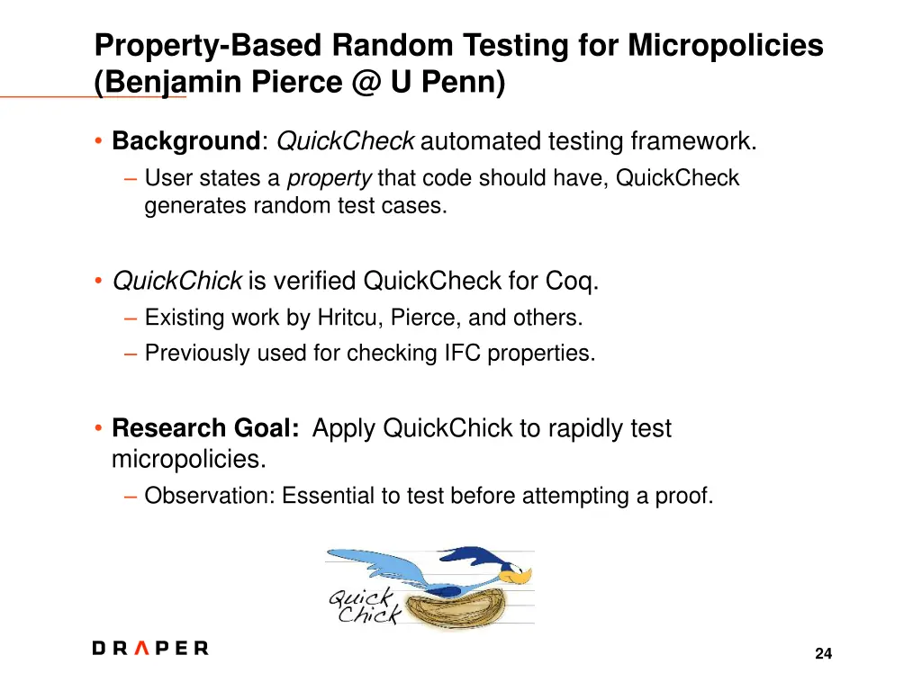 property based random testing for micropolicies