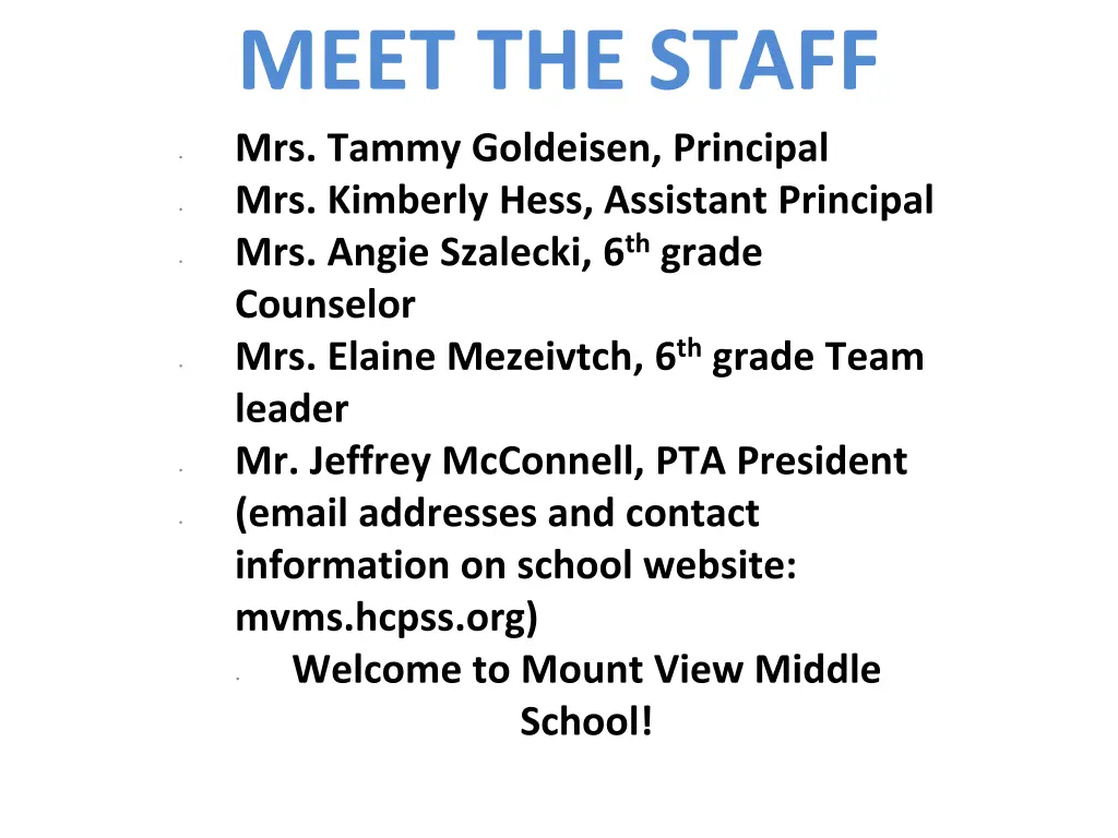meet the staff mrs tammy goldeisen principal