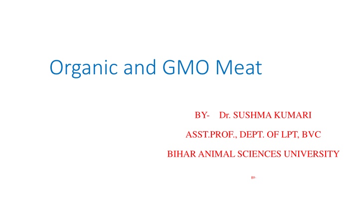 organic and gmo meat