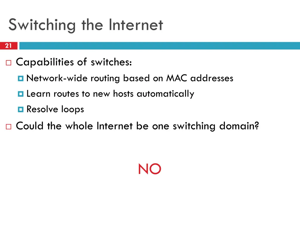 switching the internet