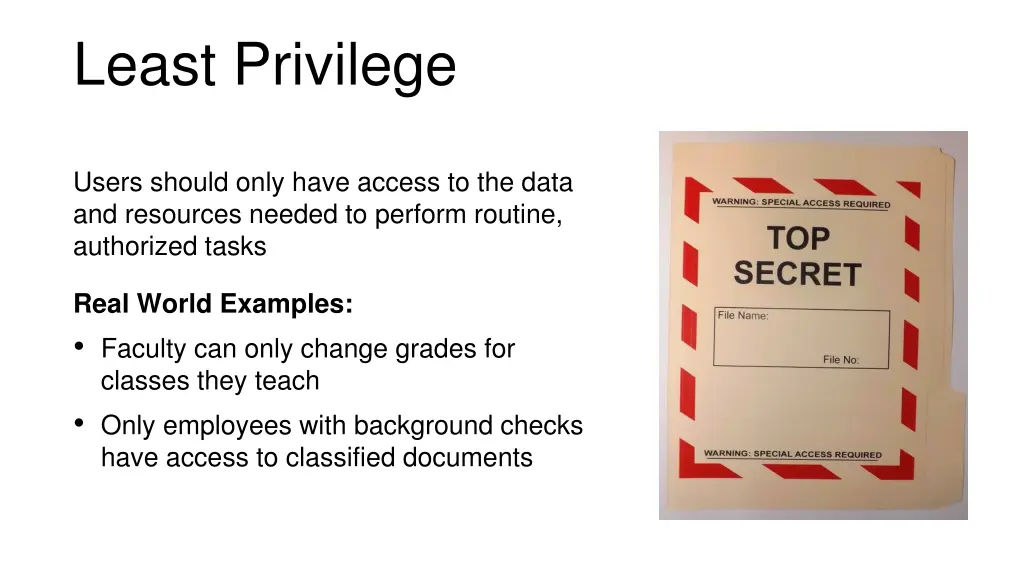 least privilege