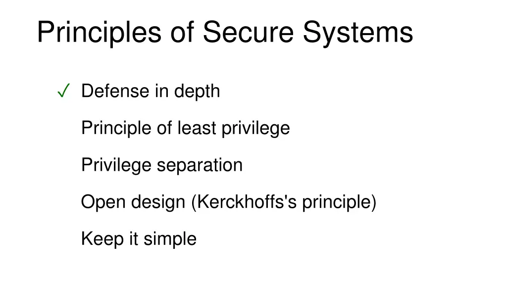 principles of secure systems