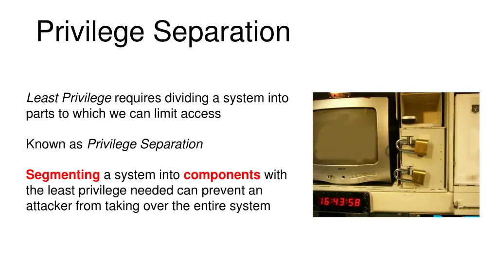 privilege separation