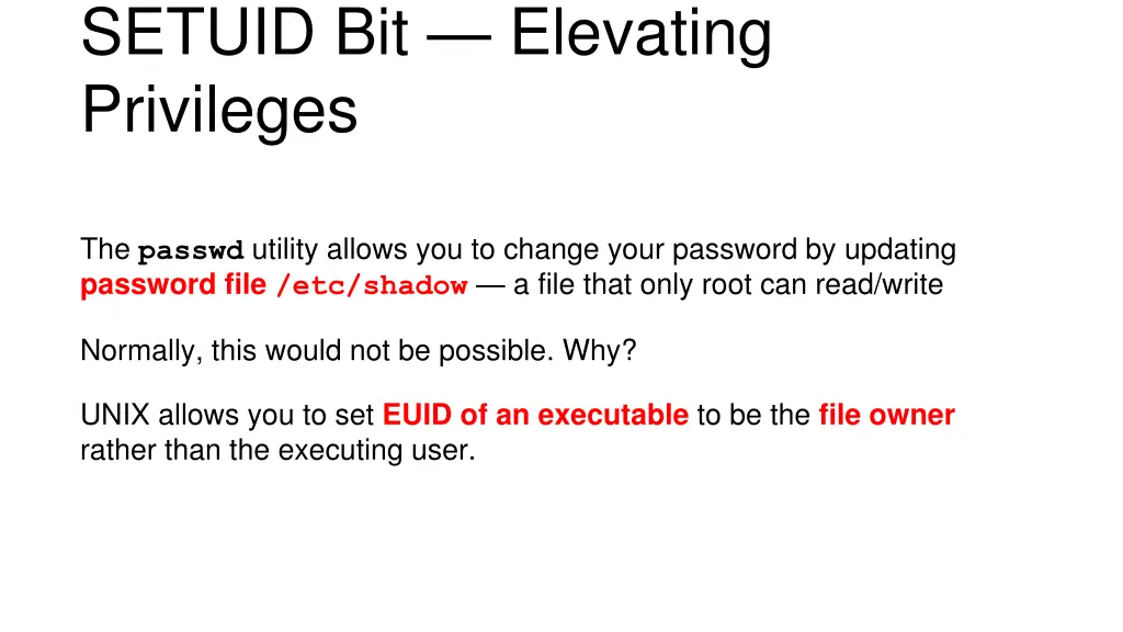 setuid bit elevating privileges