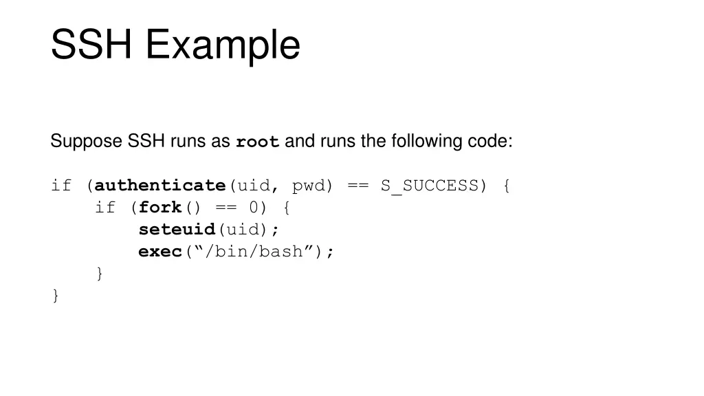 ssh example