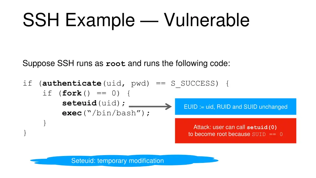 ssh example vulnerable