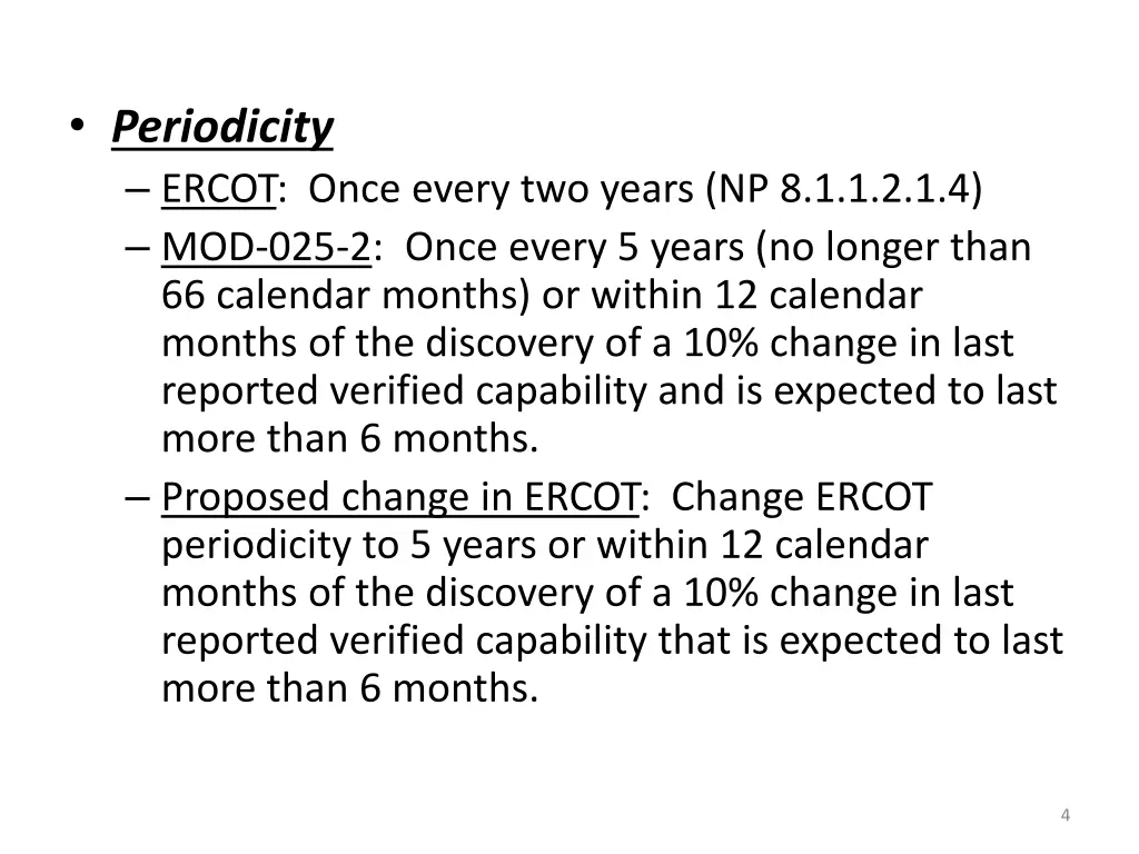 periodicity ercot once every two years