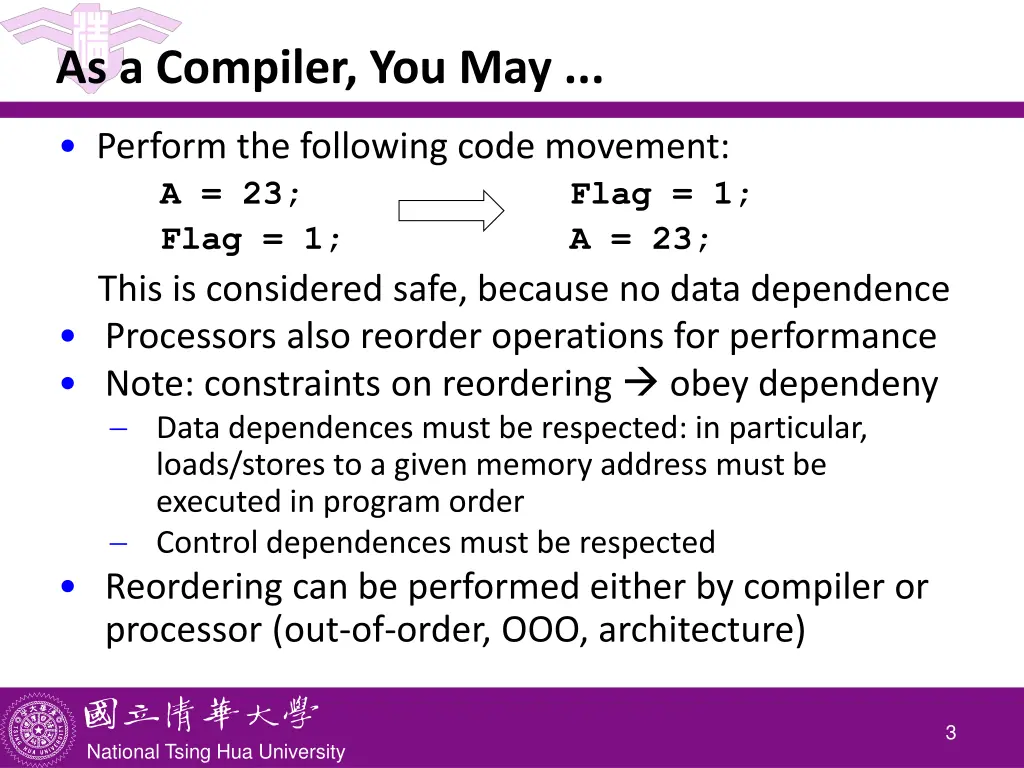 as a compiler you may