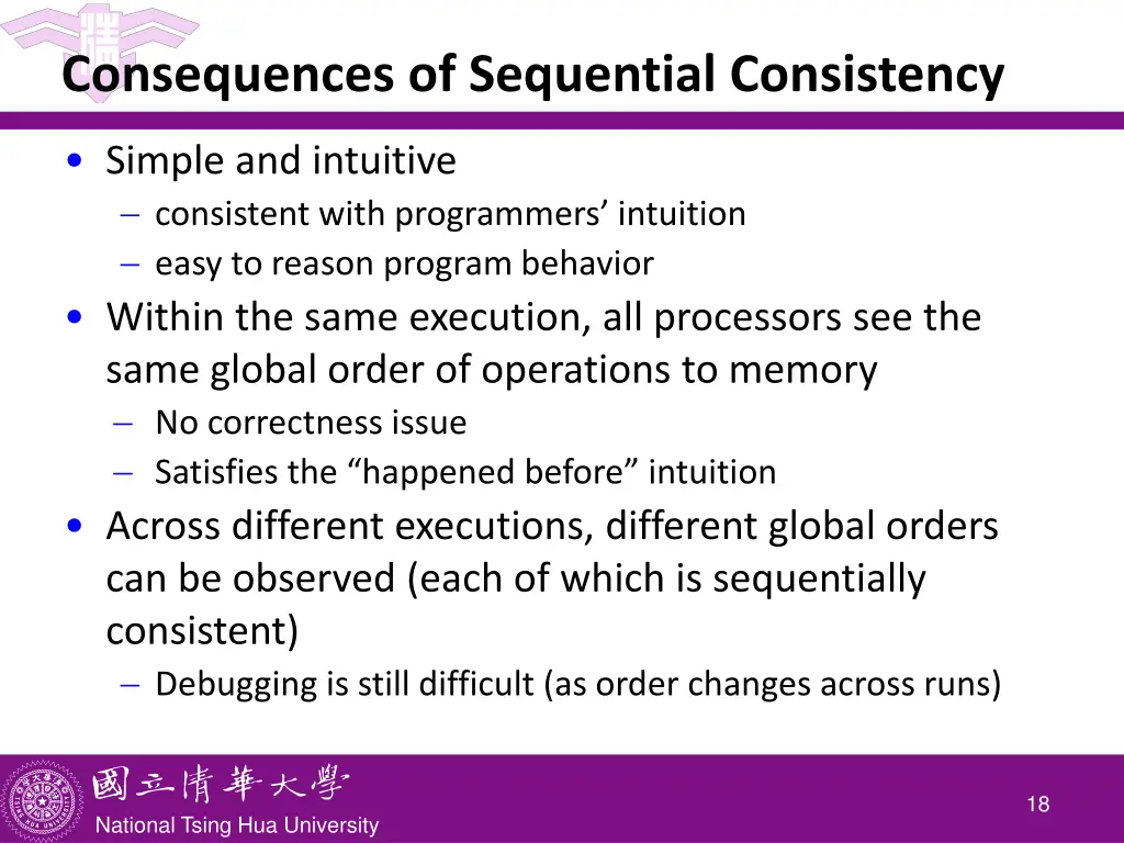 consequences of sequential consistency