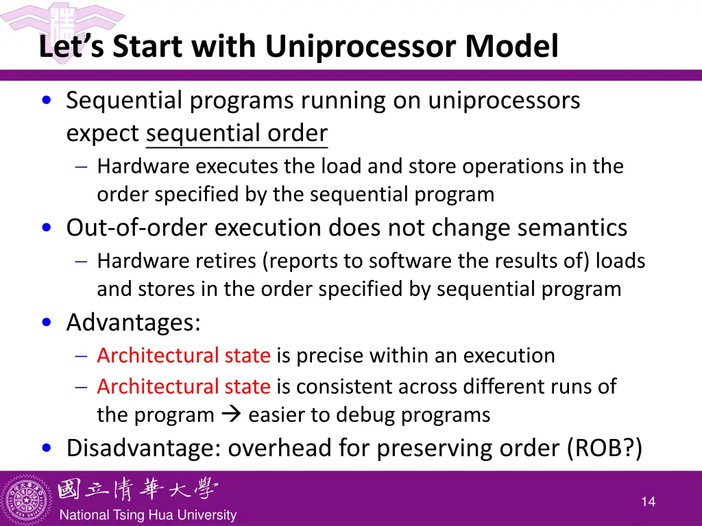 let s start with uniprocessor model