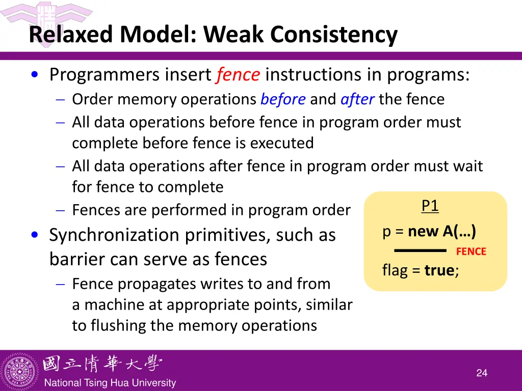 relaxed model weak consistency