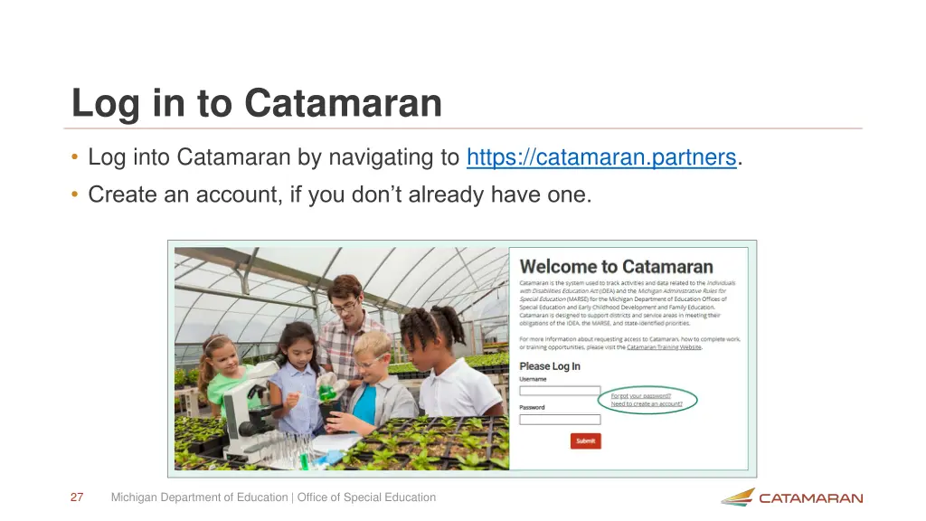 log in to catamaran