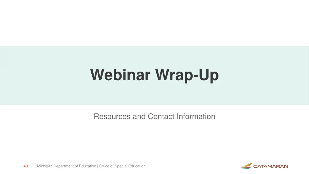 webinar wrap up