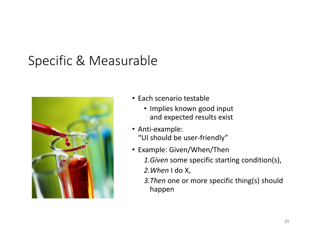 specific measurable