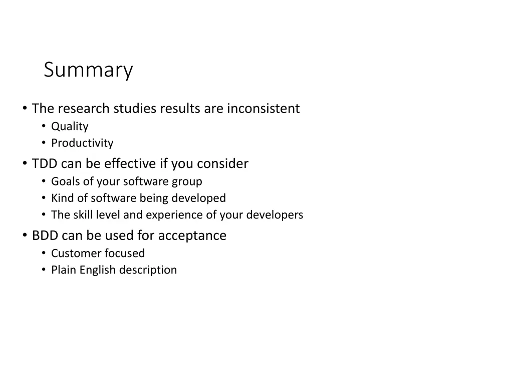 summary