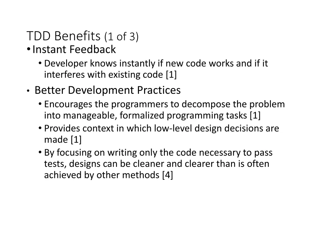 tdd benefits 1 of 3 instant feedback developer