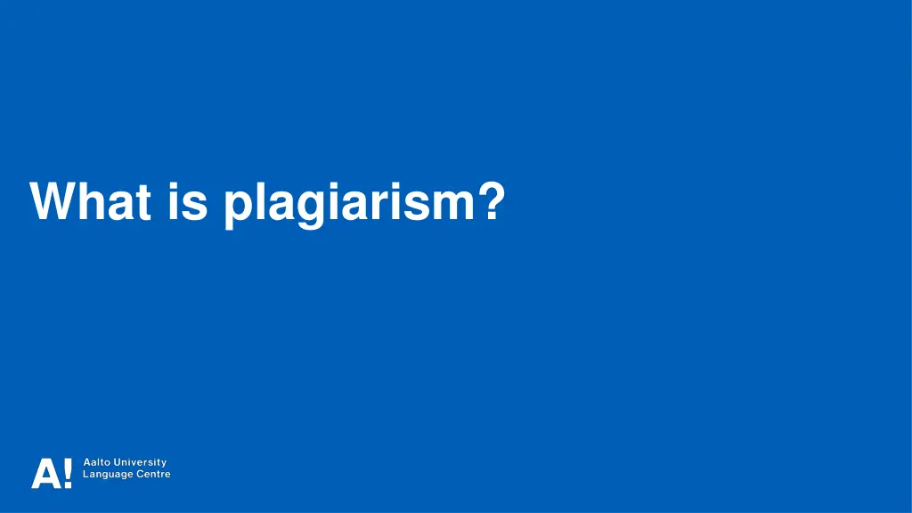 what is plagiarism