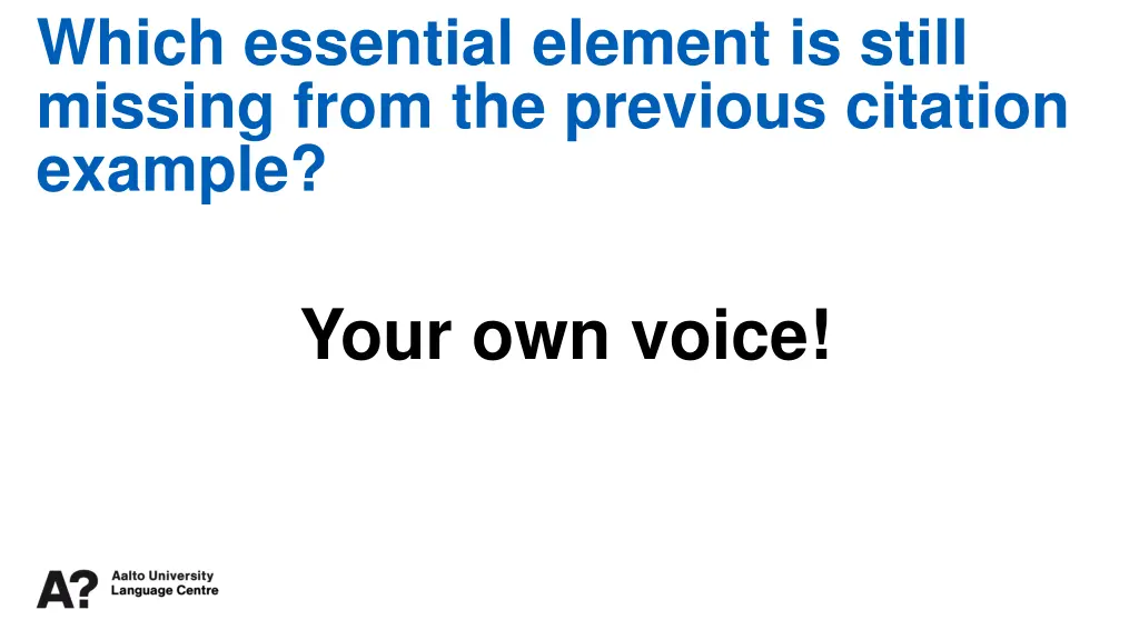 which essential element is still missing from