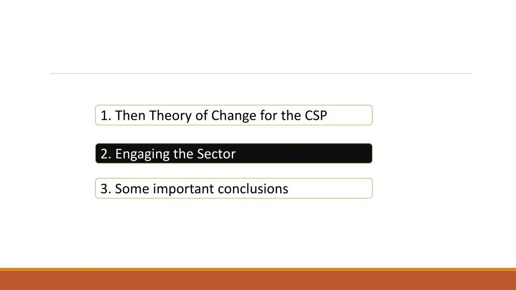 1 then theory of change for the csp