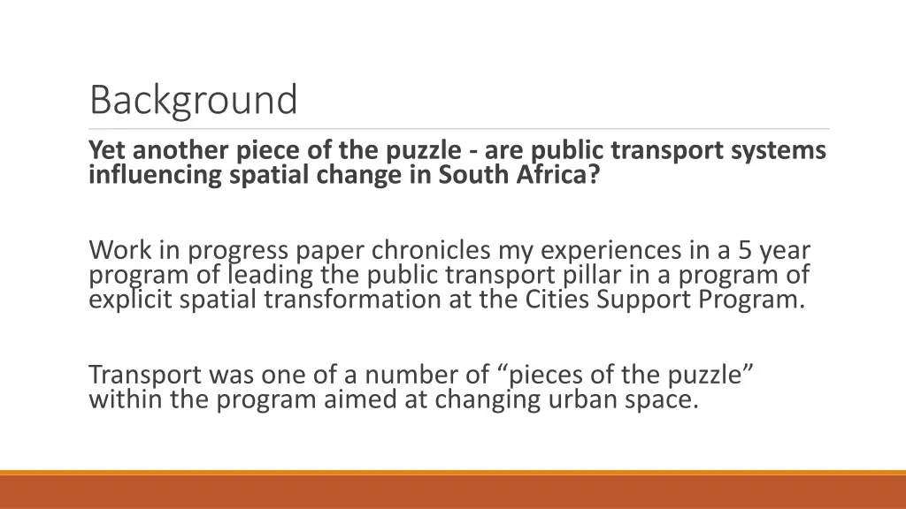 background yet another piece of the puzzle