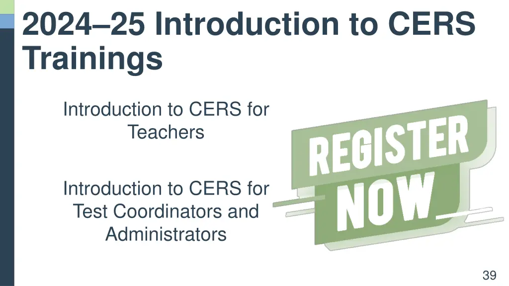 2024 25 introduction to cers trainings