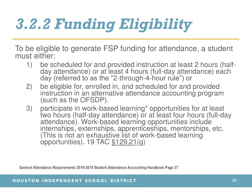 3 2 2 funding eligibility