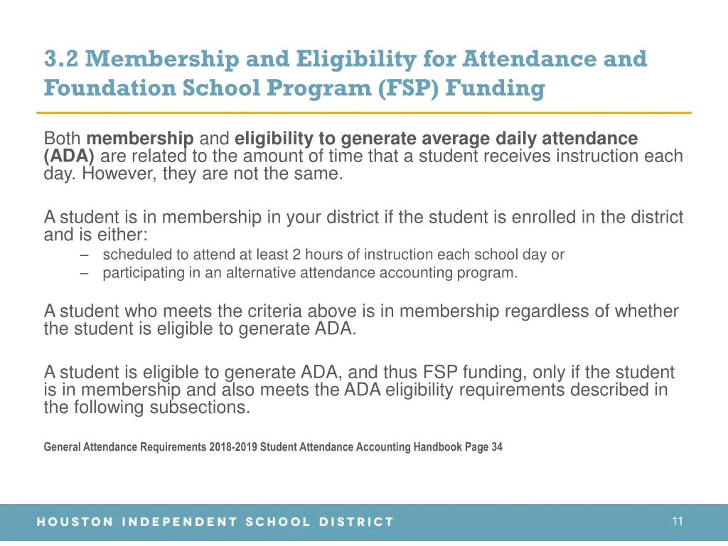 3 2 membership and eligibility for attendance