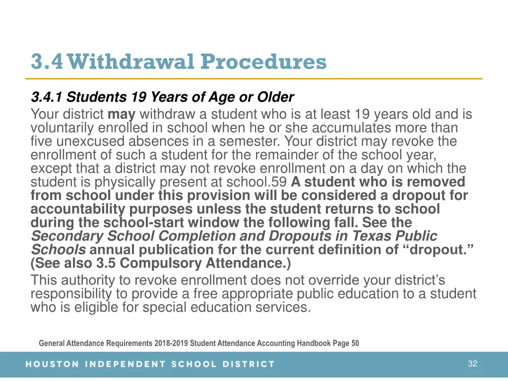 3 4 withdrawal procedures