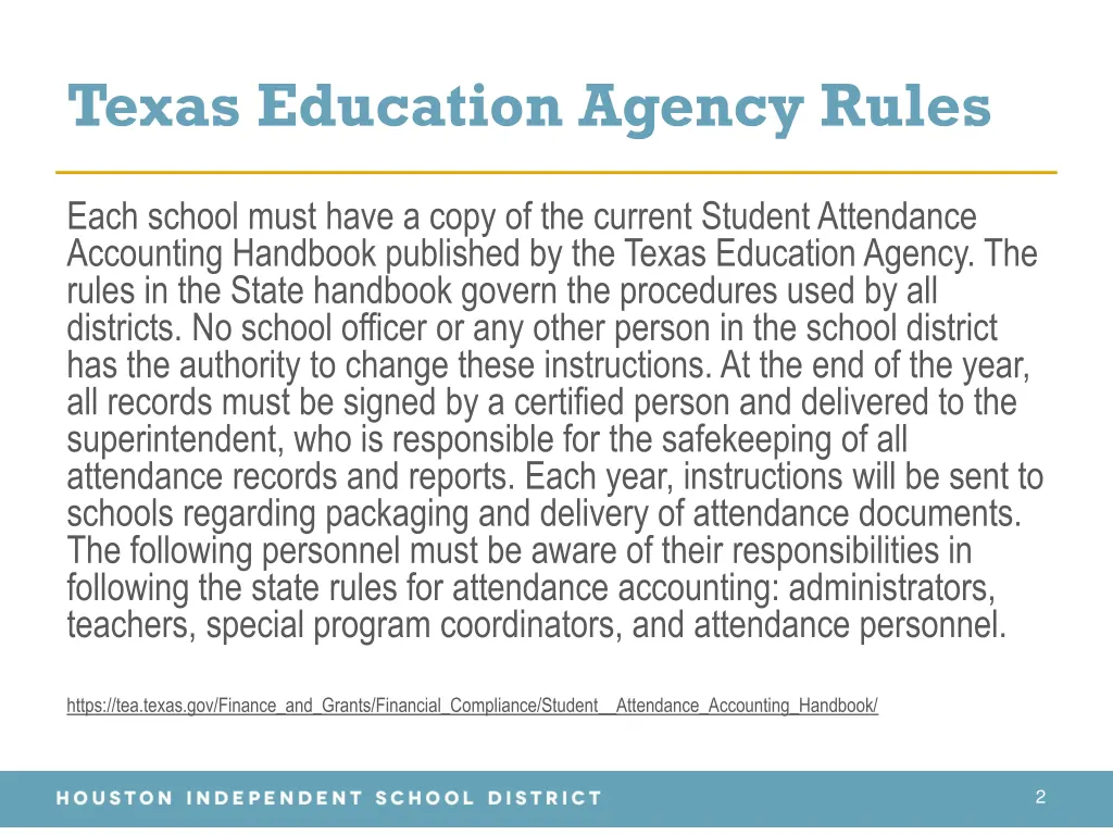 texas education agency rules