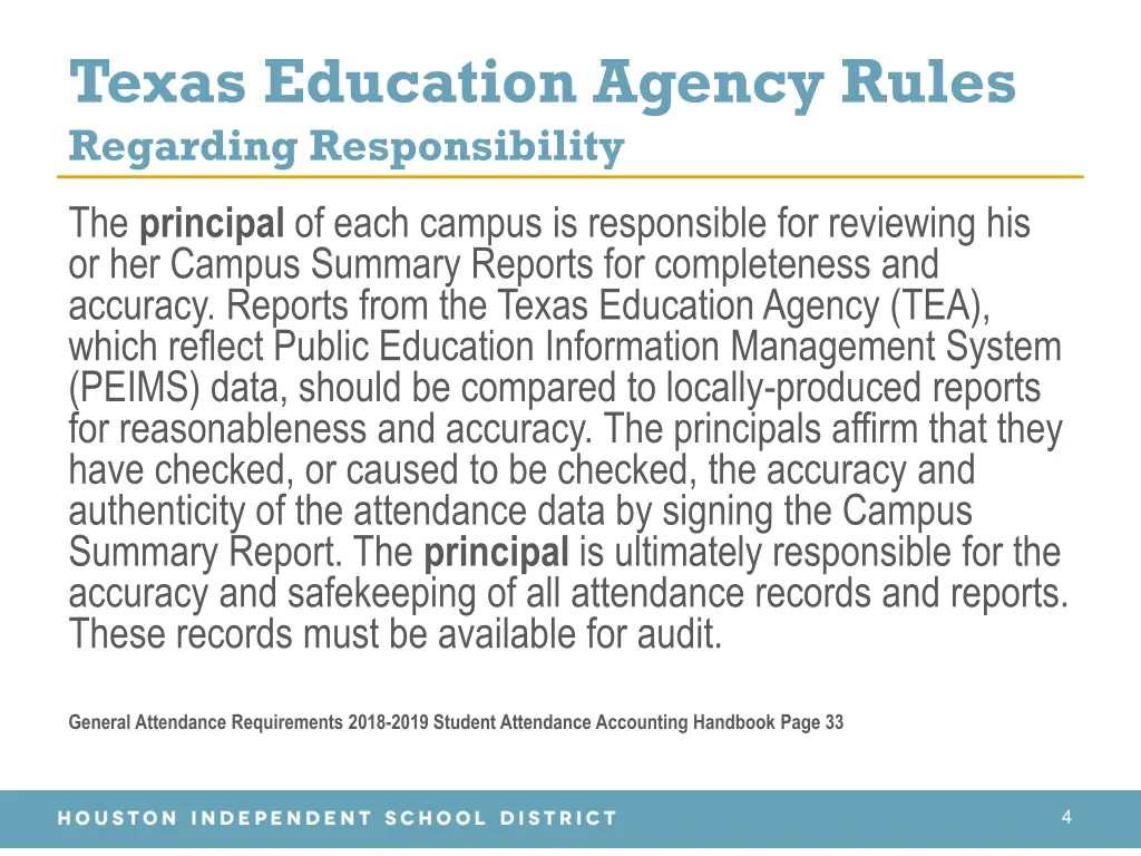 texas education agency rules regarding