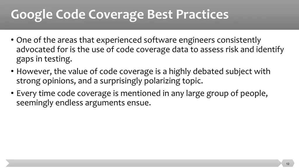 google code coverage best practices 1