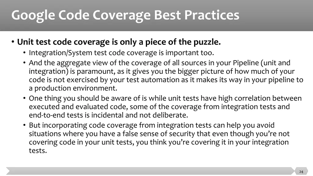 google code coverage best practices 13