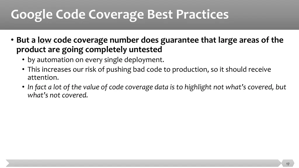 google code coverage best practices 6