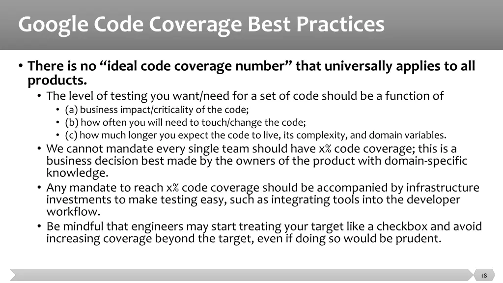 google code coverage best practices 7
