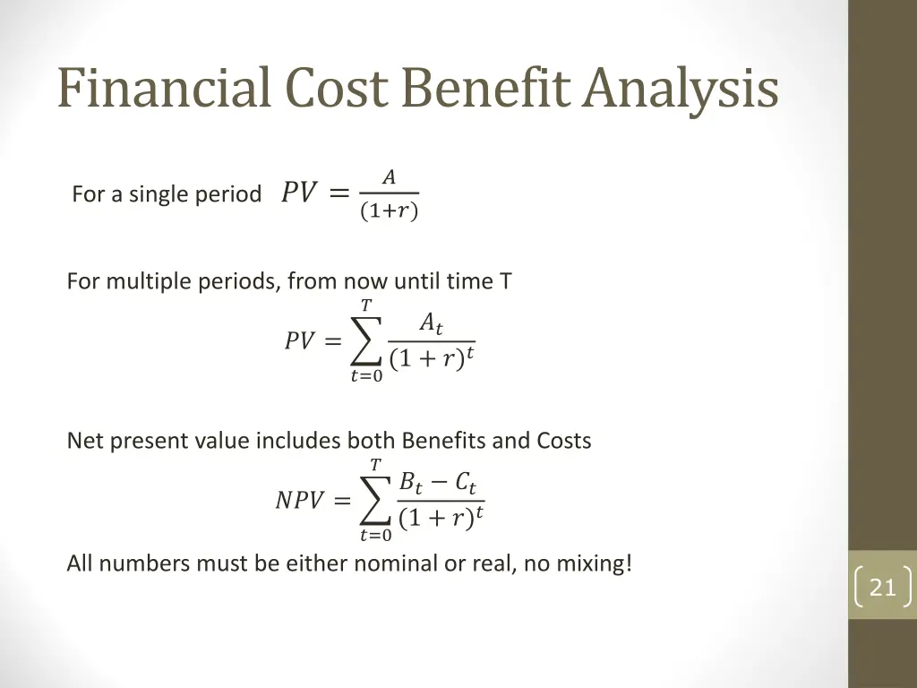 financial cost benefit analysis