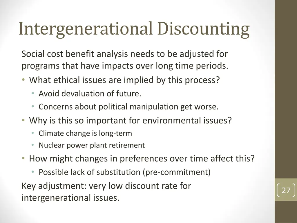 intergenerational discounting
