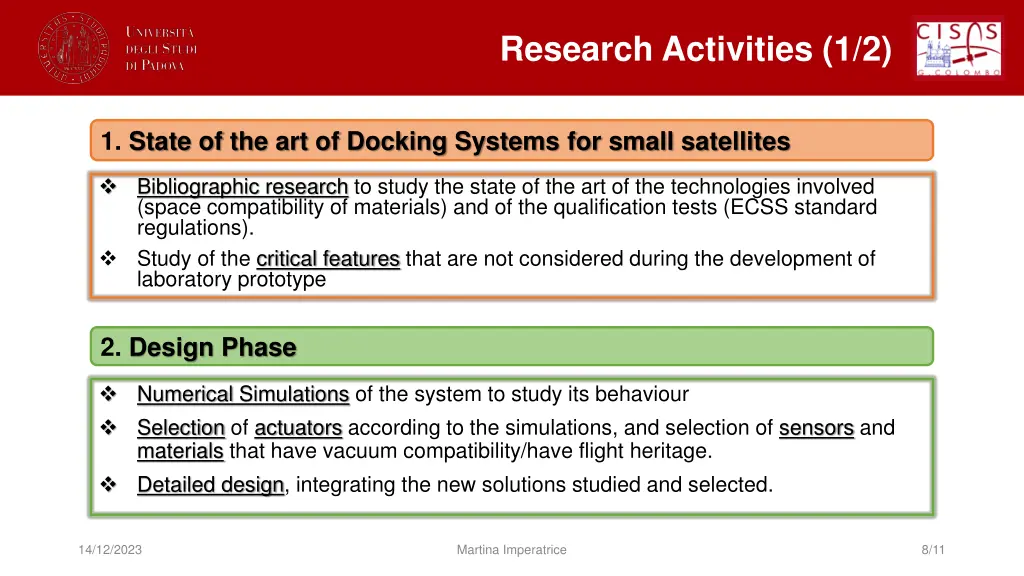 research activities 1 2