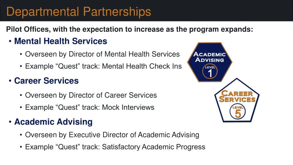 departmental partnerships