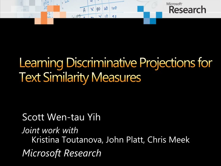 learning discriminative projections for text