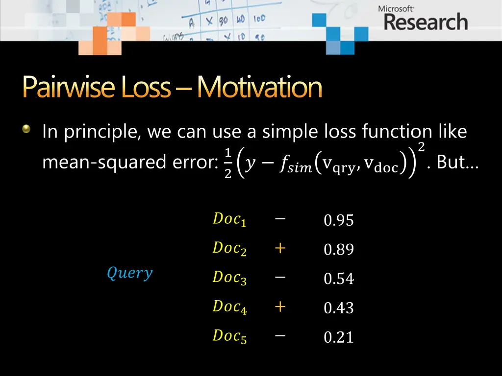 pairwise loss motivation