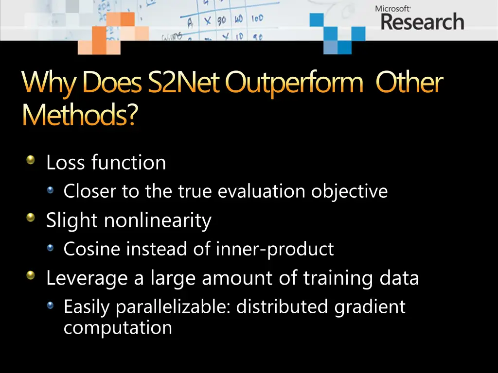 why does s2net outperform other methods