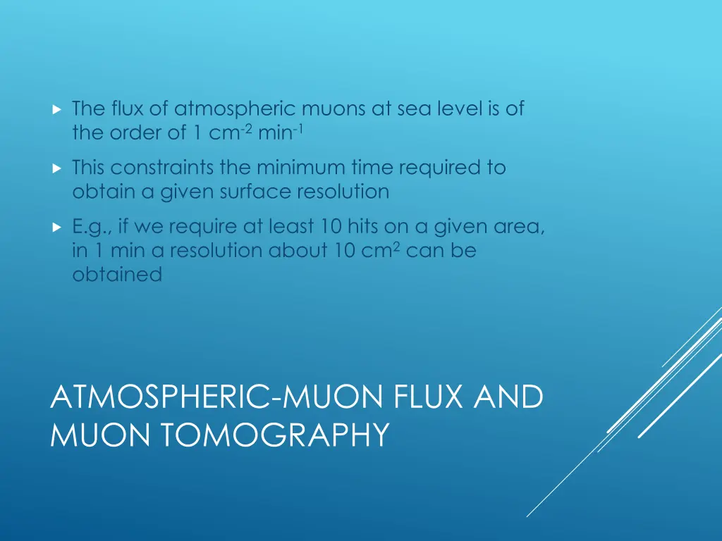 the flux of atmospheric muons at sea level
