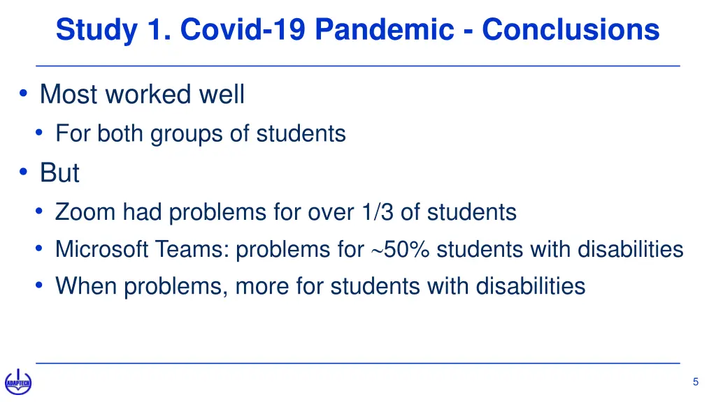 study 1 covid 19 pandemic conclusions