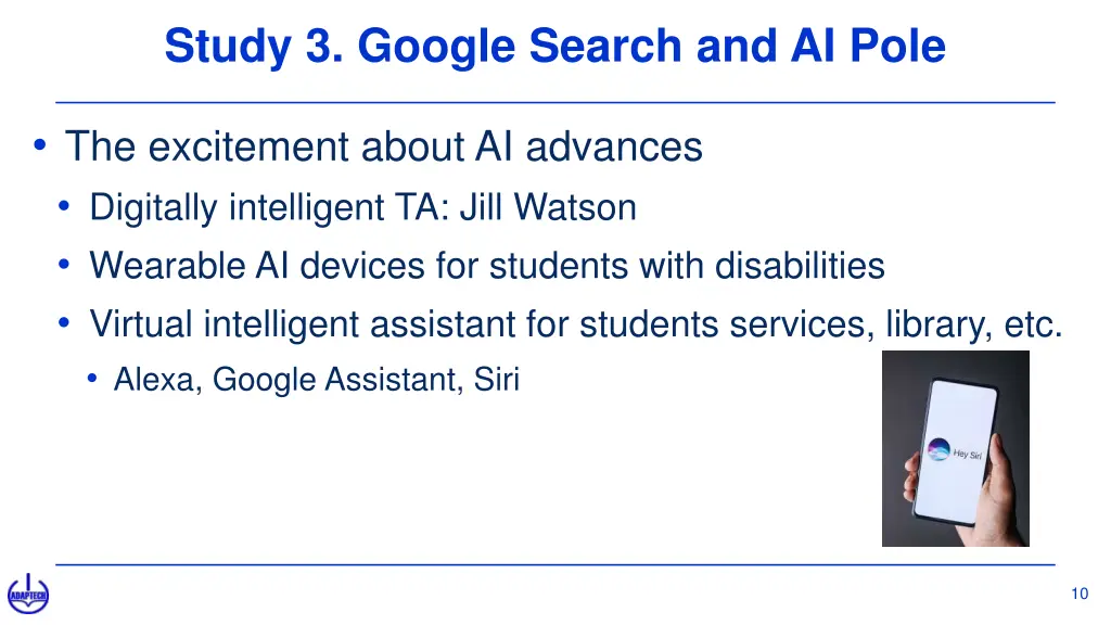 study 3 google search and ai pole